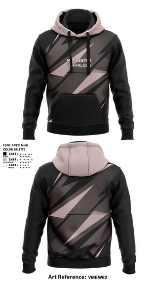 Hoodie, McAlester Buffaloes, Women's Volleyball, Teamtime, Team time, sublimation, custom sports apparel, team uniforms, spirit wear, spiritwear, sports uniforms, custom shirts, team store, custom team store, fundraiser sports, apparel fundraiser