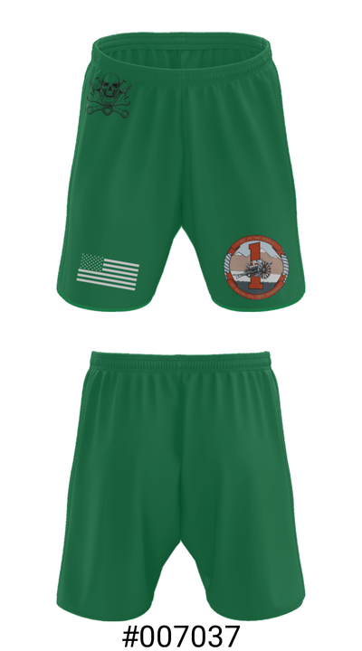 1st Battalion 10th Marines 30175509 Athletic Shorts With Pockets - 25