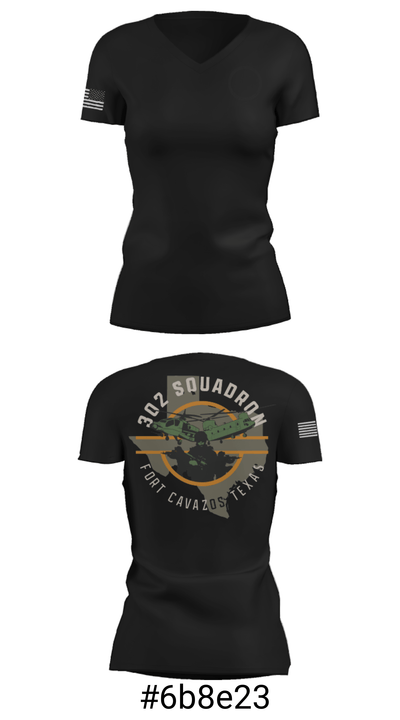 302 Squadron 91279546 Women's Short Sleeve V-neck Shirt - 19