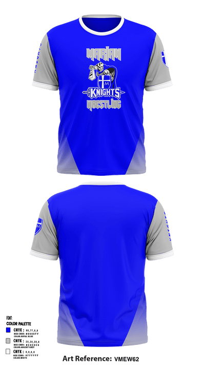 Marian High School Wrestling 1916456 Short Sleeve Performance Shirt - 42