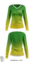 Rock Bridge High School Tennis 80356207 Women's Long Sleeve V-neck Shirt - 1