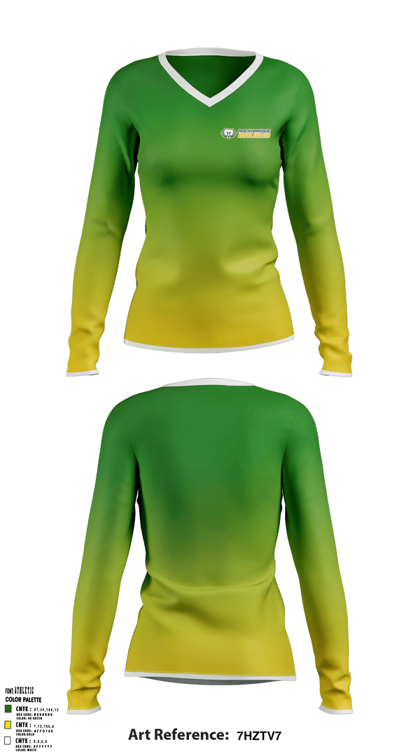 Women's Long Sleeve Vneck Shirt, Rock Bridge High School Tennis, Tennis, Teamtime, Team time, sublimation, custom sports apparel, team uniforms, spirit wear, spiritwear, sports uniforms, custom shirts, team store, custom team store, fundraiser sports, apparel fundraiser