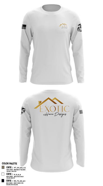 Exotic home designs 63002040 Long Sleeve Performance Shirt - 23