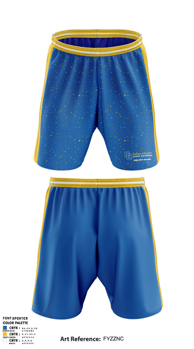 Crook County High School Cheer 40118288 Athletic Shorts With Pockets - 1