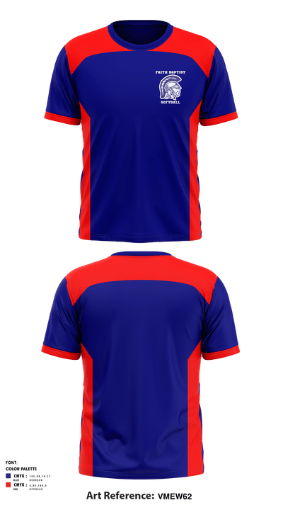 Faith Baptist High School Softball 89215633 Short Sleeve Performance Shirt - 1