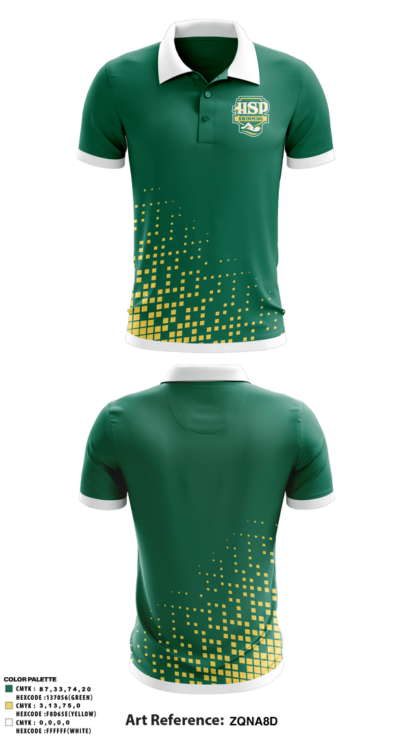 Short Sleeve Performance Polo, Holy Spirit Preparatory Upper School Swimming, Swimming, Teamtime, Team time, sublimation, custom sports apparel, team uniforms, spirit wear, spiritwear, sports uniforms, custom shirts, team store, custom team store, fundraiser sports, apparel fundraiser