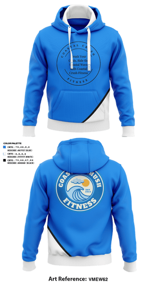 Hoodie, Coastal Crush Fitness, , Teamtime, Team time, sublimation, custom sports apparel, team uniforms, spirit wear, spiritwear, sports uniforms, custom shirts, team store, custom team store, fundraiser sports, apparel fundraiser