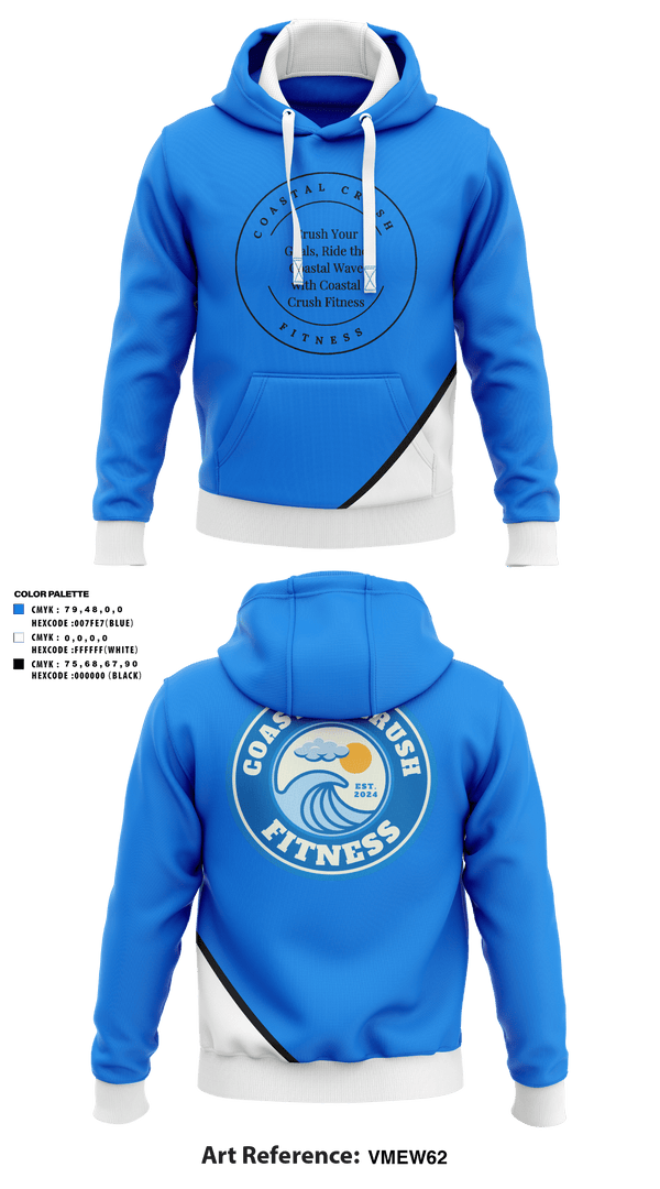 Hoodie, Coastal Crush Fitness, , Teamtime, Team time, sublimation, custom sports apparel, team uniforms, spirit wear, spiritwear, sports uniforms, custom shirts, team store, custom team store, fundraiser sports, apparel fundraiser