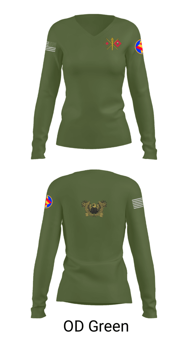Women's Long Sleeve Vneck Shirt, , National Guard, Teamtime, Team time, sublimation, custom sports apparel, team uniforms, spirit wear, spiritwear, sports uniforms, custom shirts, team store, custom team store, fundraiser sports, apparel fundraiser