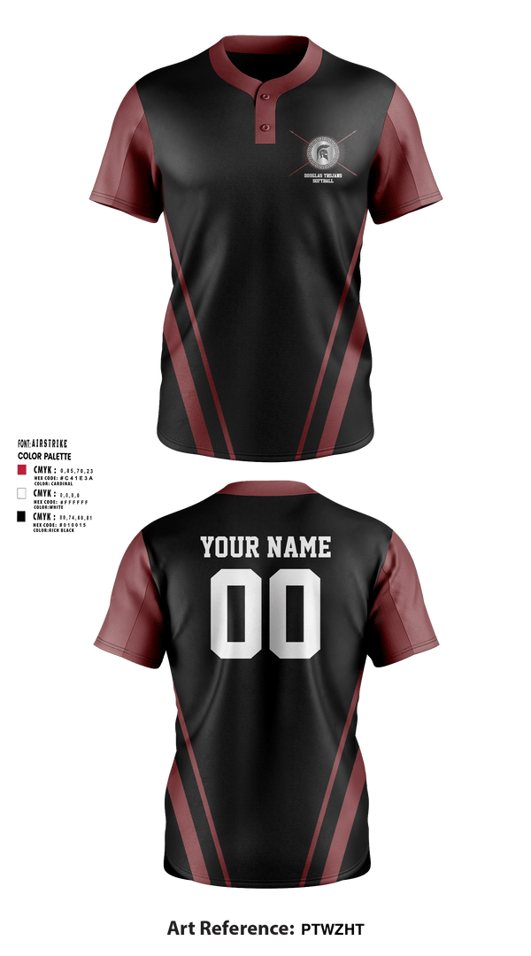 Two Button Softball Jersey, Douglas High School Softball, Softball, Teamtime, Team time, sublimation, custom sports apparel, team uniforms, spirit wear, spiritwear, sports uniforms, custom shirts, team store, custom team store, fundraiser sports, apparel fundraiser