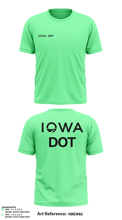 Iowa DOT 52653501 Short Sleeve Performance Shirt - 1