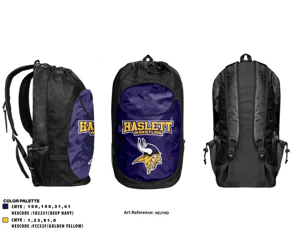 Gear Bag, Haslett High School Wrestling, Wrestling, Teamtime, Team time, sublimation, custom sports apparel, team uniforms, spirit wear, spiritwear, sports uniforms, custom shirts, team store, custom team store, fundraiser sports, apparel fundraiser
