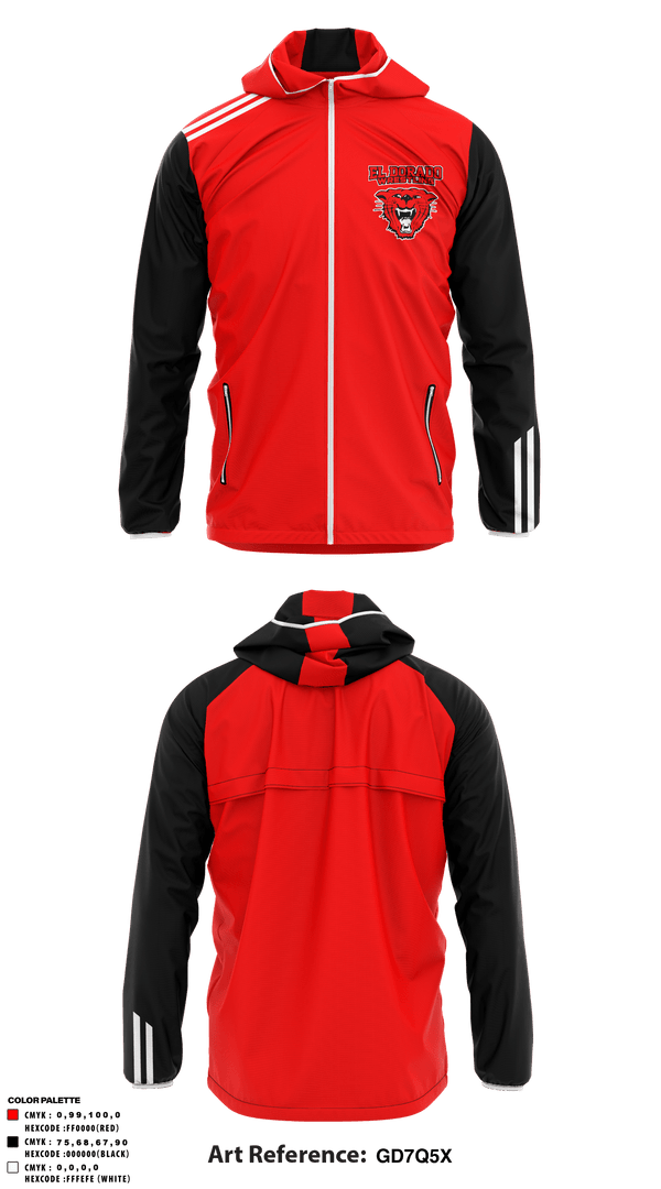 Windbreaker, El Dorado High School Wrestling, Wrestling, Teamtime, Team time, sublimation, custom sports apparel, team uniforms, spirit wear, spiritwear, sports uniforms, custom shirts, team store, custom team store, fundraiser sports, apparel fundraiser