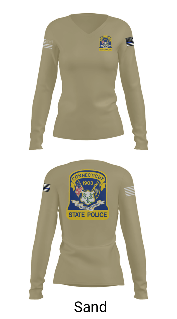 Women's Long Sleeve Vneck Shirt, , Police, Teamtime, Team time, sublimation, custom sports apparel, team uniforms, spirit wear, spiritwear, sports uniforms, custom shirts, team store, custom team store, fundraiser sports, apparel fundraiser
