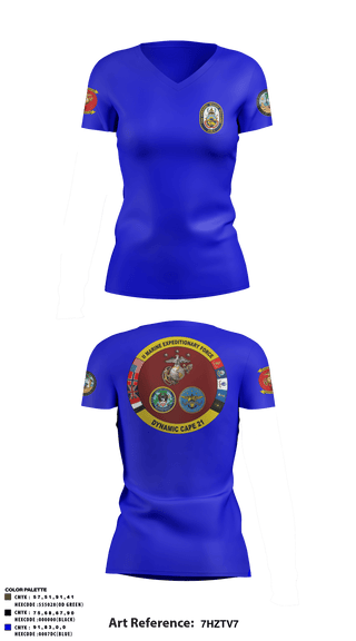 Women's Short Sleeve Vneck Shirt, , Marines, Teamtime, Team time, sublimation, custom sports apparel, team uniforms, spirit wear, spiritwear, sports uniforms, custom shirts, team store, custom team store, fundraiser sports, apparel fundraiser