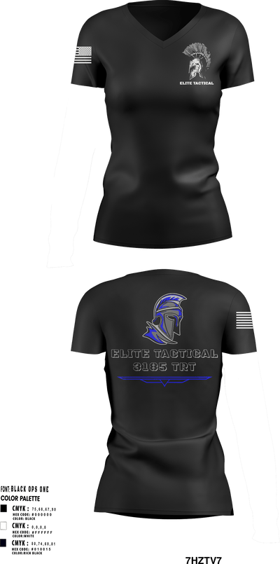 Elite Tactical 5830728 Women's Short Sleeve V-neck Shirt - 1