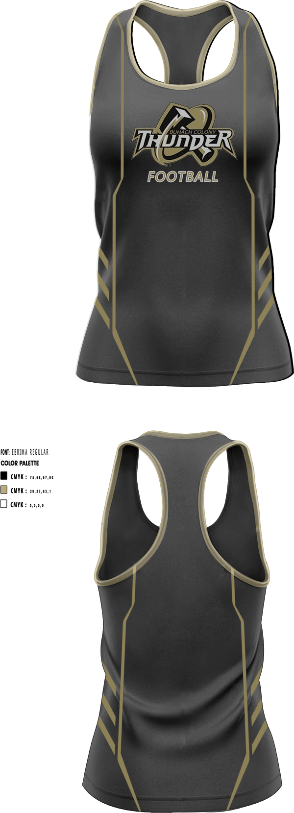 Tank Top, Thunder Youth Football, Football, Teamtime, Team time, sublimation, custom sports apparel, team uniforms, spirit wear, spiritwear, sports uniforms, custom shirts, team store, custom team store, fundraiser sports, apparel fundraiser
