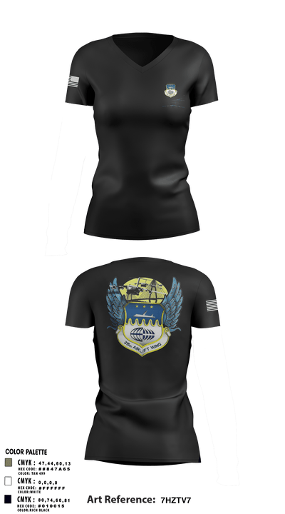 315th Airlift Wing/315th Maintenance Group 82634422 Women's Short Sleeve V-neck Shirt - 51 (1)