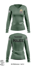 DEA Enforcement Group 46 13099367 Women's Long Sleeve V-neck Shirt - 50