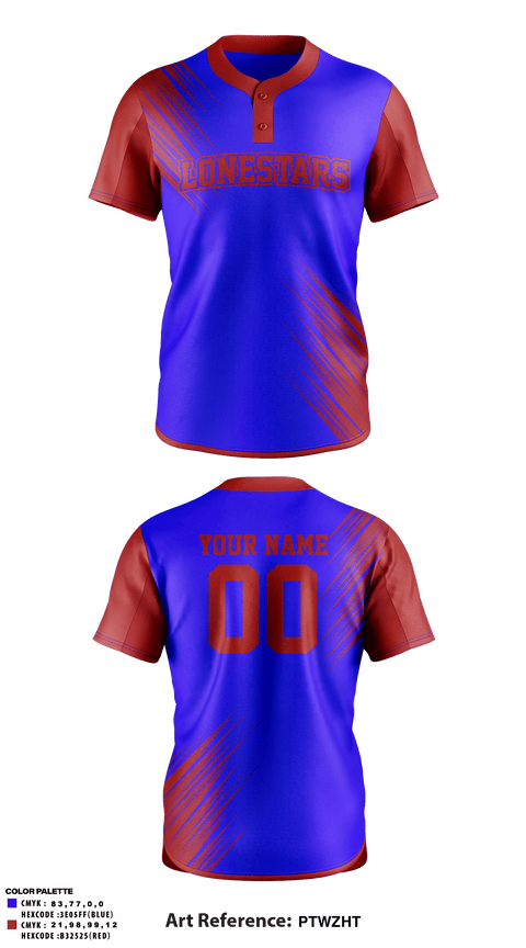 Two Button Softball Jersey, Lonestars, Softball, Teamtime, Team time, sublimation, custom sports apparel, team uniforms, spirit wear, spiritwear, sports uniforms, custom shirts, team store, custom team store, fundraiser sports, apparel fundraiser