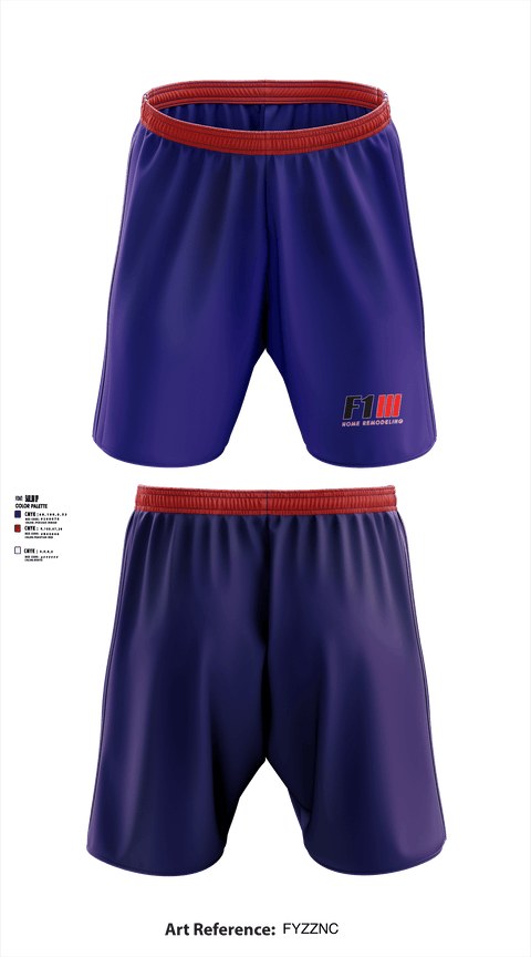 Athletic Shorts With Pockets, F1 Home Remodeling, , Teamtime, Team time, sublimation, custom sports apparel, team uniforms, spirit wear, spiritwear, sports uniforms, custom shirts, team store, custom team store, fundraiser sports, apparel fundraiser