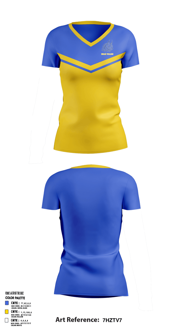 Women's Short Sleeve Vneck Shirt, Milan Village Elementary School, Spirit Store, Teamtime, Team time, sublimation, custom sports apparel, team uniforms, spirit wear, spiritwear, sports uniforms, custom shirts, team store, custom team store, fundraiser sports, apparel fundraiser