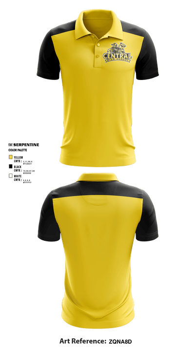 Central High School 9946770 Short Sleeve Performance Polo - 1