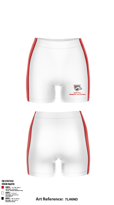 Westfall High School Volleyball 45965045 Women's Compression Shorts - 2