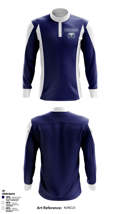 Mammoth Spring High School 96477441 Quarter Zip Jacket - 1