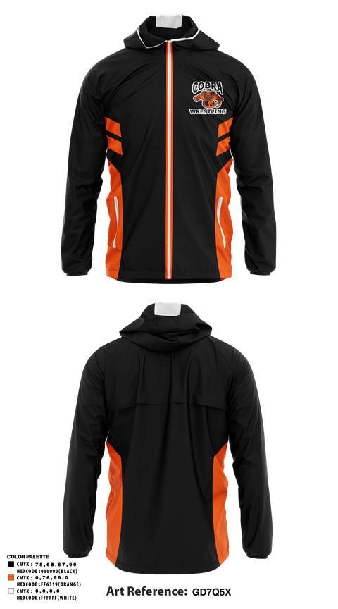 Windbreaker, Cobra Wrestling, Wrestling, Teamtime, Team time, sublimation, custom sports apparel, team uniforms, spirit wear, spiritwear, sports uniforms, custom shirts, team store, custom team store, fundraiser sports, apparel fundraiser
