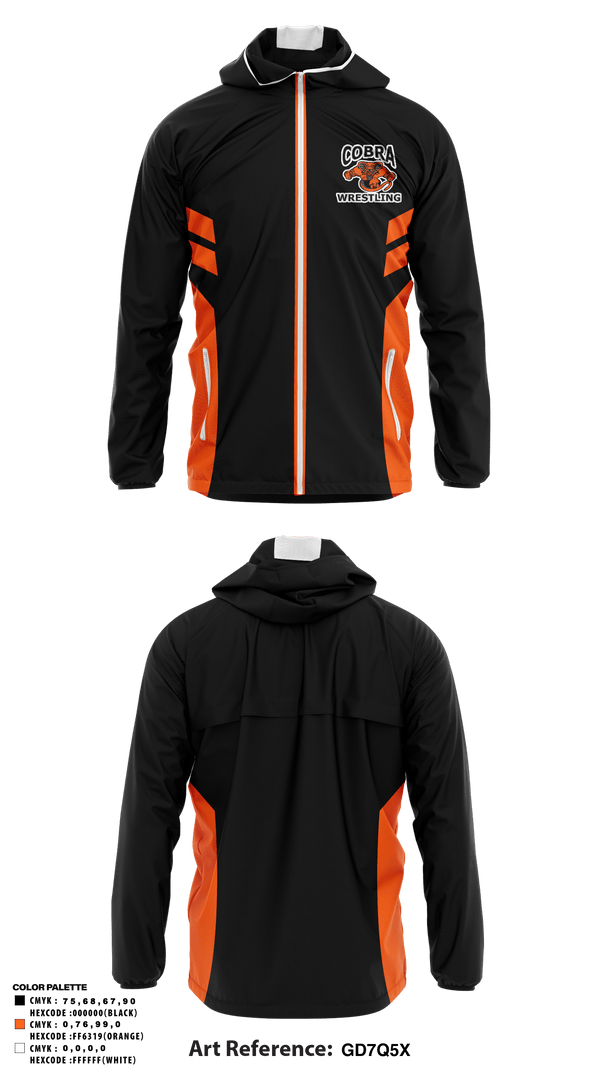 Windbreaker, Cobra Wrestling, Wrestling, Teamtime, Team time, sublimation, custom sports apparel, team uniforms, spirit wear, spiritwear, sports uniforms, custom shirts, team store, custom team store, fundraiser sports, apparel fundraiser