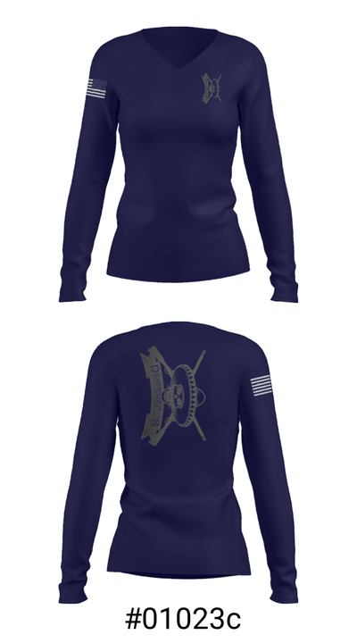 Delta Company 1-200INF BN 51320314 Women's Long Sleeve V-neck Shirt - 36