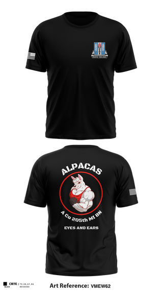 Short Sleeve Performance Shirt, Alpha Company 205th MI BN, Army, Teamtime, Team time, sublimation, custom sports apparel, team uniforms, spirit wear, spiritwear, sports uniforms, custom shirts, team store, custom team store, fundraiser sports, apparel fundraiser