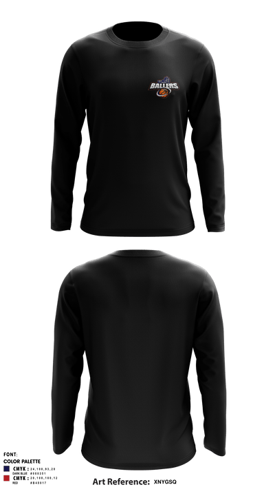 Ballers Basketball 24091710 Long Sleeve Performance Shirt - 2