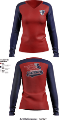Hesperia Christian High School 2281005 Women's Long Sleeve V-neck Shirt - 1