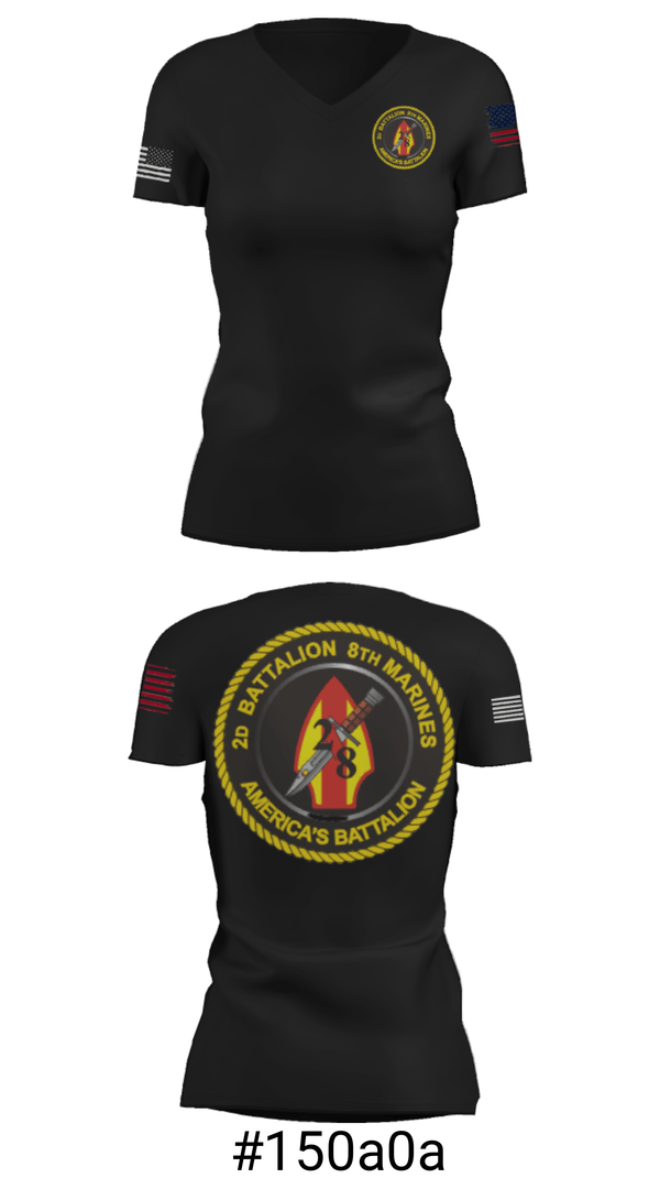 Women's Short Sleeve Vneck Shirt, , Marines, Teamtime, Team time, sublimation, custom sports apparel, team uniforms, spirit wear, spiritwear, sports uniforms, custom shirts, team store, custom team store, fundraiser sports, apparel fundraiser