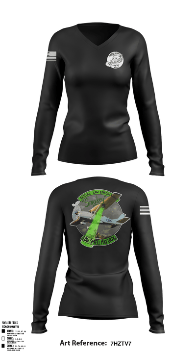 Washington State Patrol Aviation 88282662 Women's Long Sleeve V-neck Shirt - 49