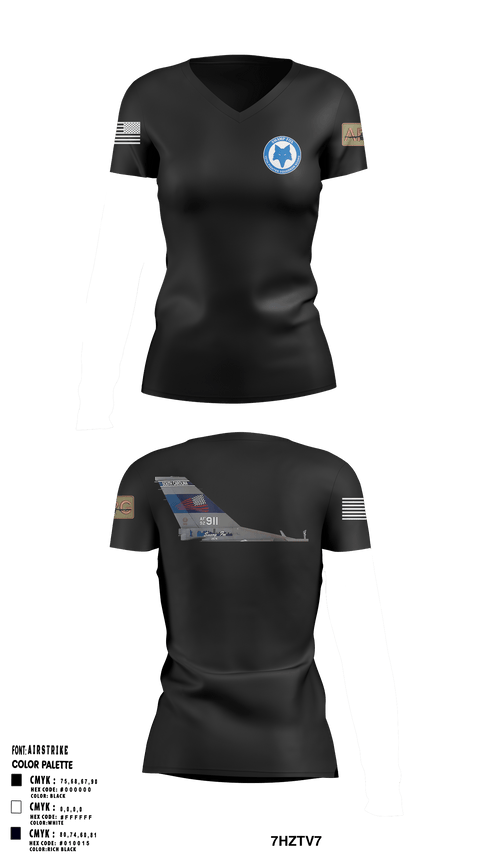Women's Short Sleeve Vneck Shirt, 157 FS169 AMXS, Air Force, Teamtime, Team time, sublimation, custom sports apparel, team uniforms, spirit wear, spiritwear, sports uniforms, custom shirts, team store, custom team store, fundraiser sports, apparel fundraiser