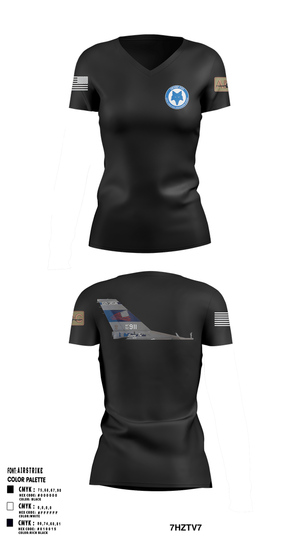 Women's Short Sleeve Vneck Shirt, 157 FS169 AMXS, Air Force, Teamtime, Team time, sublimation, custom sports apparel, team uniforms, spirit wear, spiritwear, sports uniforms, custom shirts, team store, custom team store, fundraiser sports, apparel fundraiser