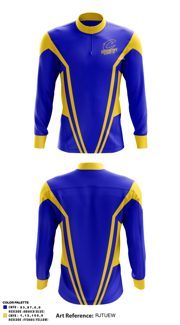 Quarter Zip Jacket, Coventry Comets Wrestling, Wrestling, Teamtime, Team time, sublimation, custom sports apparel, team uniforms, spirit wear, spiritwear, sports uniforms, custom shirts, team store, custom team store, fundraiser sports, apparel fundraiser