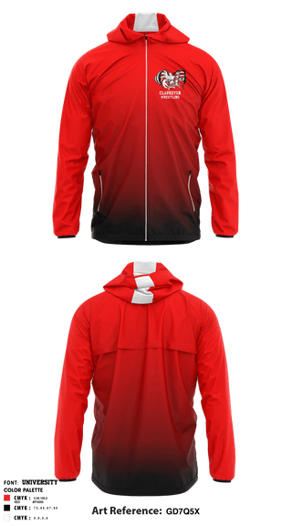 Windbreaker, Clarkston High School Wrestling, Wrestling, Teamtime, Team time, sublimation, custom sports apparel, team uniforms, spirit wear, spiritwear, sports uniforms, custom shirts, team store, custom team store, fundraiser sports, apparel fundraiser