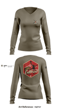 A Co. 2-211th GSAB 21328090 Women's Long Sleeve V-neck Shirt - 2
