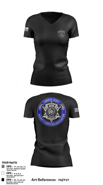Carrizalez 45430604 Women's Short Sleeve V-neck Shirt - 3