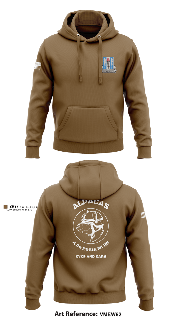 Hoodie, Alpha Company 205th MI BN, Army, Teamtime, Team time, sublimation, custom sports apparel, team uniforms, spirit wear, spiritwear, sports uniforms, custom shirts, team store, custom team store, fundraiser sports, apparel fundraiser