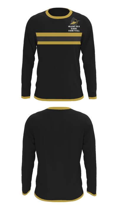 Willows High School Basketball 8782332 Long Sleeve Performance Shirt - 23