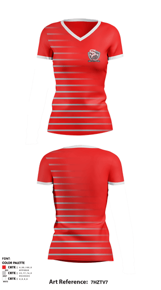 Women's Short Sleeve Vneck Shirt, Saint Clair Junior High School, Spirit Store, Teamtime, Team time, sublimation, custom sports apparel, team uniforms, spirit wear, spiritwear, sports uniforms, custom shirts, team store, custom team store, fundraiser sports, apparel fundraiser