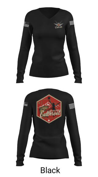 Women's Long Sleeve Vneck Shirt, , Army, Teamtime, Team time, sublimation, custom sports apparel, team uniforms, spirit wear, spiritwear, sports uniforms, custom shirts, team store, custom team store, fundraiser sports, apparel fundraiser