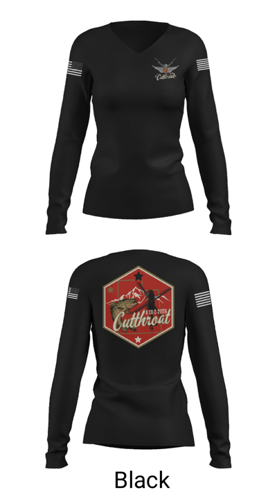 A Co. 2-211th GSAB 21328090 Women's Long Sleeve V-neck Shirt - 39