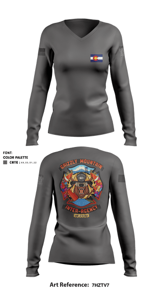 Women's Long Sleeve Vneck Shirt, TERRACOTTA WILDLAND CREW, Fire Department, Teamtime, Team time, sublimation, custom sports apparel, team uniforms, spirit wear, spiritwear, sports uniforms, custom shirts, team store, custom team store, fundraiser sports, apparel fundraiser