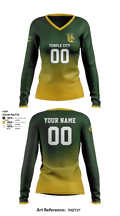 Temple City High School Volleyball 8349328 Women's Long Sleeve V-neck Shirt - 1